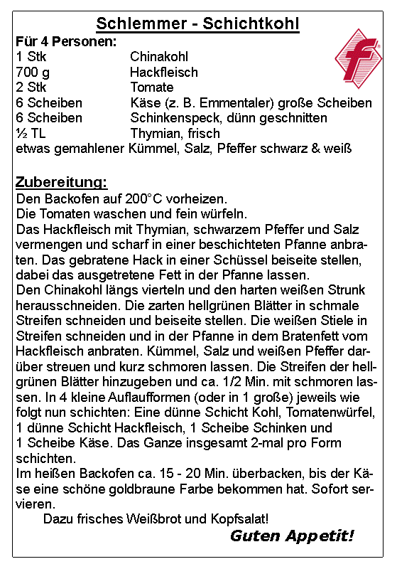 Schlemmer - Schichtkohl